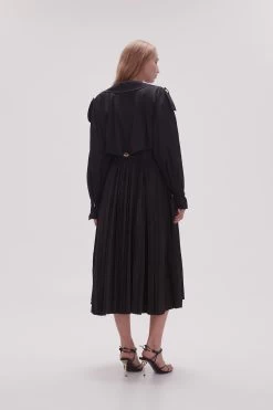 Prima Pleat Trench Coat -Aje 20AJ2002 BLK 5