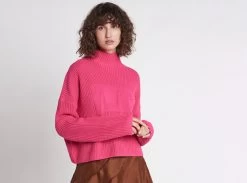 Lou Logo Knit Jumper 13 Lou Logo Knit Jumper -Aje 21AW1011 MAGENTA Lou Logo Knit Jumper Landscape