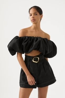 Riviera Off Shoulder Tube Silk Top
