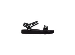 Vista Logo Canvas Strap Sandal -Aje 21RE7011 Vista Logo Sandal Black White landscape