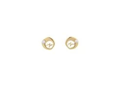 Aje Logo Circle Stud Earring -Aje 21RE9017 Aje Circle Stud Earring Gold landscape