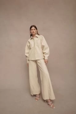 Lumen Pearl Shirt 19 Lumen Pearl Shirt -Aje 220815 AJE LUMEN LB S32 2855