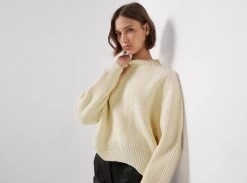 Liberty Turtle Neck Knit Jumper -Aje 22AW1601 IVORY LibertyTurtleNeckKnitJumper LANDSCAPE