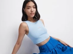 Kai Logo Cropped Knit Tank 13 Kai Logo Cropped Knit Tank -Aje 22AW1617 POWDERBLUE Kai Logo Cropped Knit Tank 22218 LANDSCAPE