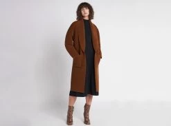 Serpentine Long Knit Coat -Aje 22AW2080 COFFEE Serpentine Long Knit Coat Landscape