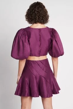 Admiration Flip Mini Skirt -Aje 22AW4155 AdmirationFlipMiniSkirt Violet 3