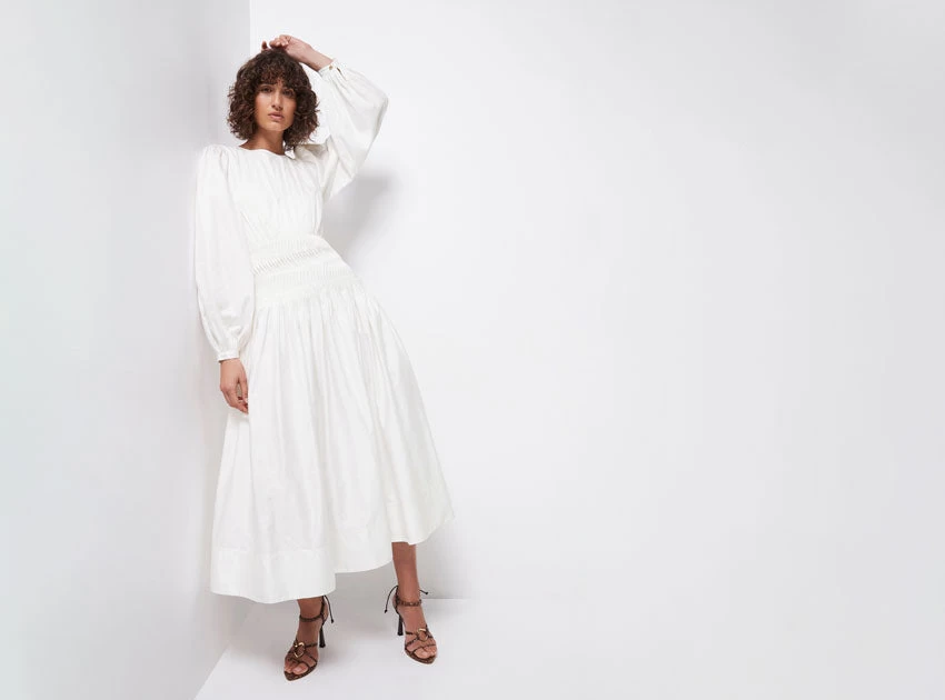 Tidal Tucked Midi Dress 6 Tidal Tucked Midi Dress - Image 6