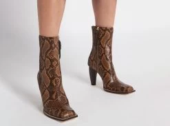 Serpentine High Heel Ankle Boot -Aje 22AW7000 BROWNSNAKEEFFECT SerpentineHighHeelAnkleBoot Landscape