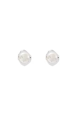 Poise Logo Pearl And Pebble Earring