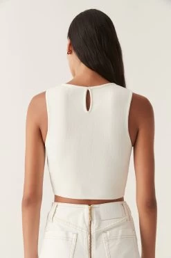 Ella Crop Top 11 Ella Crop Top -Aje 22CO1142 IVRY 6