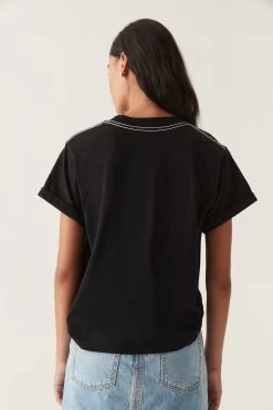 Enya Embellished Slim Tee 11 Enya Embellished Slim Tee -Aje 22CO1149 BLK WHT 6