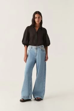 Palms Puff Sleeve Shirt 8 Palms Puff Sleeve Shirt -Aje 22CO1183 BLK 3