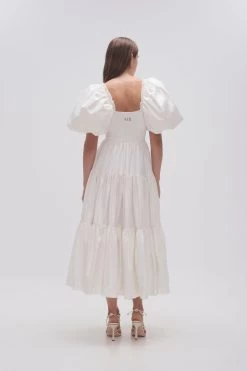 Casa Puff Sleeve Midi Dress -Aje 22CO5096 IVRY 5