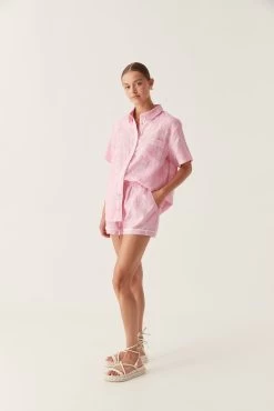 Calligraphy Aje Pyjama Set -Aje 22RE1013 BBPNK CALG 3