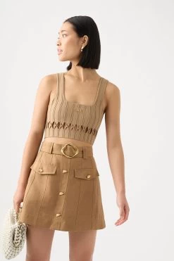 Ney Diamond Cut Out Crop Top