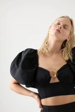 Marcel Puff Sleeve Bodice 10 Marcel Puff Sleeve Bodice -Aje 22RE1874 BLK 3