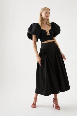Marcel Puff Sleeve Bodice 11 Marcel Puff Sleeve Bodice -Aje 22RE1874 BLK 4
