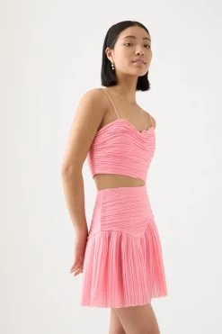Laurier Wave Cropped Top 10 Laurier Wave Cropped Top -Aje 22RE1876 BALET PNK 3