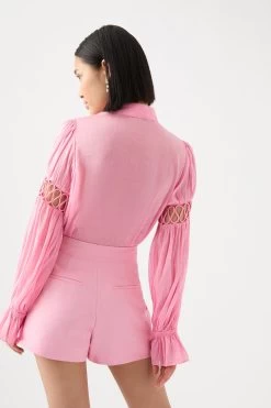 Auguste Frill Cuff Blouse -Aje 22RE1925 BALET PNK 6