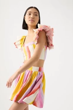 Imagination Frill Sleeve Top 10 Imagination Frill Sleeve Top -Aje 22RE1939 ARA STRP 5