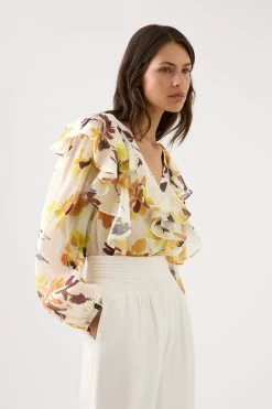 Bonjour Ruffle Blouse -Aje 22RE1941 PRESSDSUNF 5