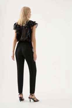 Michelle Ruffle Blouse -Aje 22RE1947 BLK 6