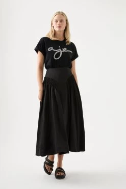 Seal Embellished Tee -Aje 22RE1979 BLK SILV 3