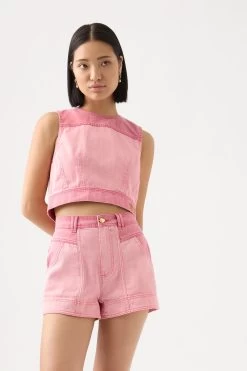 Shades Pink Denim Short