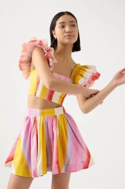 Imagination Mini Skirt -Aje 22RE4069 ARA STRP 3