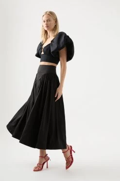 Yves Midi Skirt -Aje 22RE4245 BLK 3