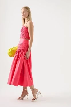 Curve Midi Skirt -Aje 22RE4252 RGE PINK 3