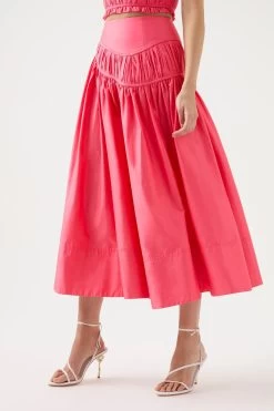 Curve Midi Skirt -Aje 22RE4252 RGE PINK 4