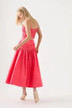 Curve Midi Skirt -Aje 22RE4252 RGE PINK 5