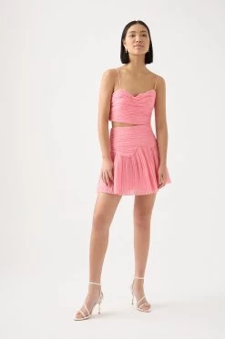 Laurier Wave Mini Skirt -Aje 22RE4253 BALET PNK 3