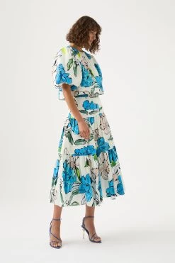 Maison Tiered Midi Skirt 7 Maison Tiered Midi Skirt -Aje 22RE4280 CL CAM 3