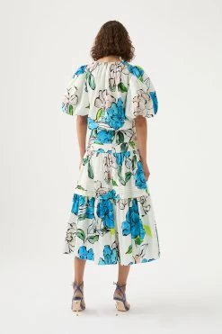 Maison Tiered Midi Skirt 9 Maison Tiered Midi Skirt -Aje 22RE4280 CL CAM 5