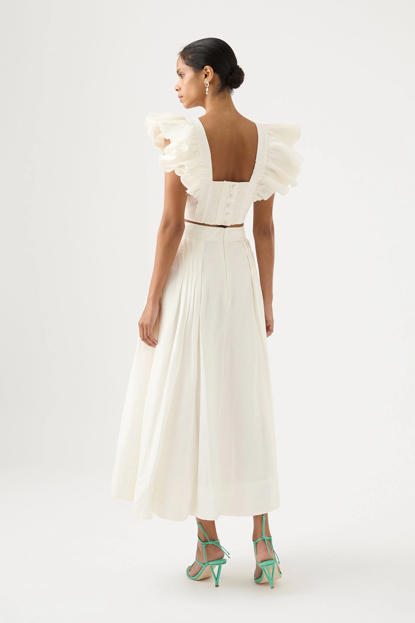 Chloe Tuck Detail Midi Skirt 5 Chloe Tuck Detail Midi Skirt - Image 5