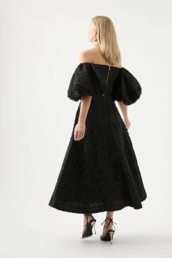 Patina Lace Midi Skirt -Aje 22RE4303 BLK 5