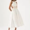 Botanical Trim Midi Dress