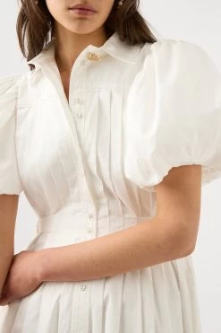 Prairie Pleated Midi Dress 8 Prairie Pleated Midi Dress -Aje 22RE5594 IVRY 4