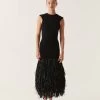 Rushes Knit Midi Dress
