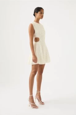 Mirage Beaded Mini Dress -Aje 22RE5629 IVRY 3