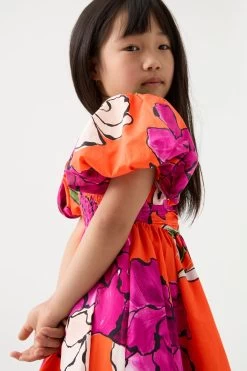 Piper Kids Puff Sleeve Dress -Aje 22RE5664 VVD CAM 4