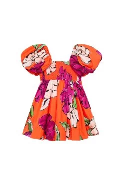 Piper Kids Puff Sleeve Dress -Aje 22RE5664 VVD CAM 7