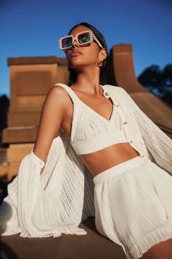 Artistic Lace Knit Bralette