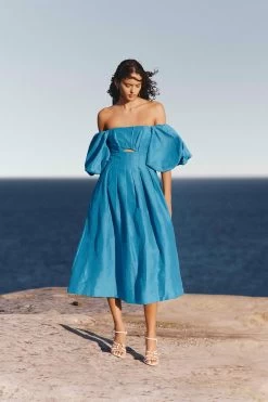 Eugenie Off Shoulder Midi Dress