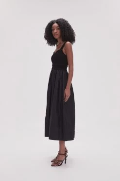 Romarin Knit Bodice Midi Dress -Aje 22SS5416 BLK 3