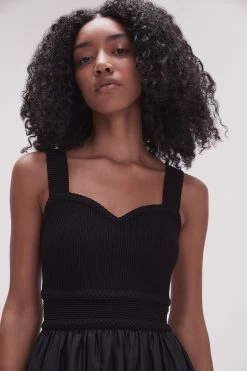 Romarin Knit Bodice Midi Dress -Aje 22SS5416 BLK 4