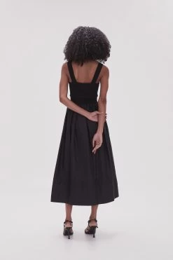 Romarin Knit Bodice Midi Dress -Aje 22SS5416 BLK 5
