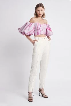 Introspect Off Shoulder Top -Aje 22SU1566 IntrospectOffShoulderTop RIPPLETIEDYE 1 fullshot